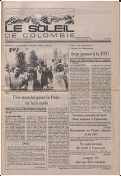 Le Soleil de Colombie, May 1, 1987, page 1