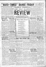 Saanich Peninsula And Gulf Islands Review Thu, May 12, 1927 (Page 1)
