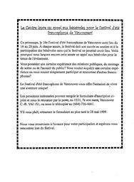   BULLETIN LE CENTRE, 1999   , page 3