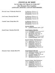   FESTIVAL DU BOIS, 1997   , page 8