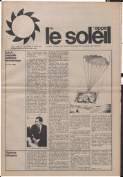 Le Soleil de Vancouver, August 20, 1971, page 1