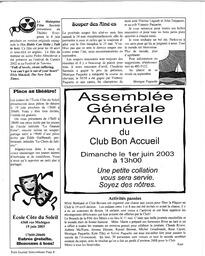   LE PETIT JOURNAL FRANCOPHONE, 2003   , page 8