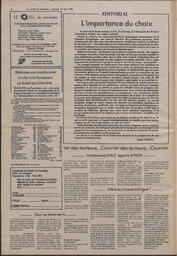 Le Soleil de Colombie, May 16, 1980, page 2