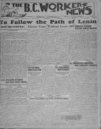 BC Workers' News, January 18, 1935