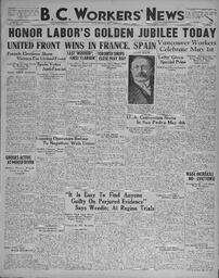BC Workers' News, May 1, 1936