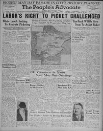 People's Advocate, April 30, 1937