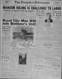 People's Advocate, July 30, 1937