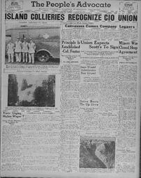 People's Advocate, August 27, 1937