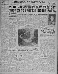 People's Advocate, November 12, 1937