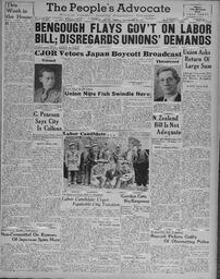 People's Advocate, November 26, 1937