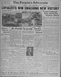 People's Advocate, December 23, 1937