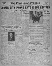 People's Advocate, January 21, 1938