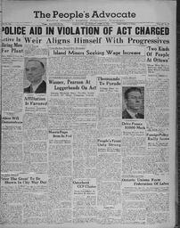 People's Advocate, April 22, 1938