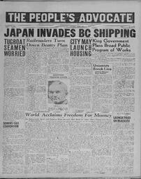 People's Advocate January 13, 1939
