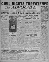 Advocate, September 29, 1939