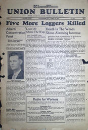 The B.C. Lumber Worker, Vol. I, No. 1, April 25, 1939