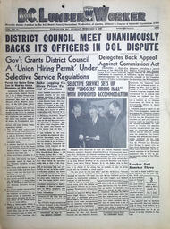 The B.C. Lumber Worker, Vol. XII, No. 3, February 8, 1943