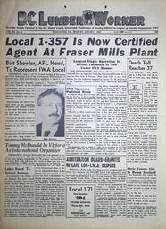 The B.C. Lumber Worker, Vol. XII, No. 16, August 9, 1943
