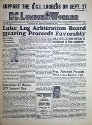 The B.C. Lumber Worker, Vol. XII, No. 19, September 20, 1943