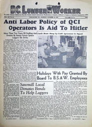 The B.C. Lumber Worker, Vol. XII, No. 21, October 18, 1943