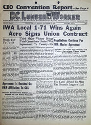 The B.C. Lumber Worker, Vol. XII, No. 23, November 15, 1943