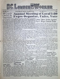 The B.C. Lumber Worker, Vol. XIII, No. 2, January 24, 1944