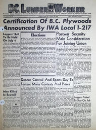 The B.C. Lumber Worker, Vol. XIV, No. 13, June 18, 1945