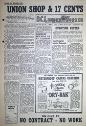 The B.C. Lumber Worker, Vol. XIX, No. 60, March 9, 1950