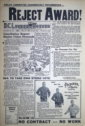The B.C. Lumber Worker, Vol. XIX, No. 65, May 25, 1950