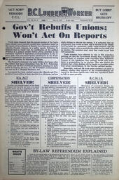 The B.C. Lumber Worker, Vol. XX, No. 6, February 21, 1952