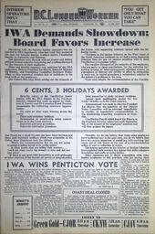 The B.C. Lumber Worker, Vol. XXI, No. 17, 1st Issue, September 1953