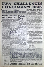 The B.C. Lumber Worker, Vol. XXI, No. 18, 2nd Issue, September 1953