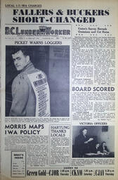 The B.C. Lumber Worker, Vol. XXII, No. 19, 1st Issue, October 1954