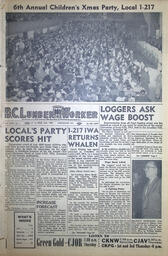 The B.C. Lumber Worker, Vol. XXIII, No. 1, 1st Issue, January 1955