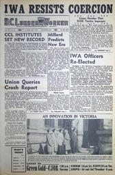 The B.C. Lumber Worker, Vol. XXII, No. 21, 1st Issue, November 1955