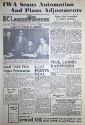 The B.C. Lumber Worker, Vol. XXIII, No. 5, 1st Issue, March 1956