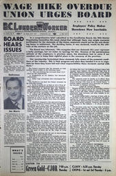 The B.C. Lumber Worker, Vol. XXIV, No. 9, 1st Issue, May 1957