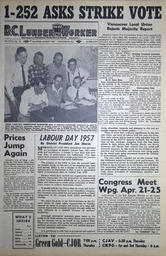 The B.C. Lumber Worker, Vol. XXIV, No. 16, 2nd Issue, August 1957