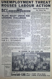 The B.C. Lumber Worker, Vol. XXIV, No. 19, 1st Issue, October 1957