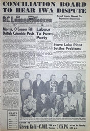 The B.C. Lumber Worker, Vol. XXV, No. 9, 1st Issue, May 1958