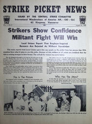 The B.C. Lumber Worker Strike Picket News, Vol. 1, No. 3, August 7, 1959