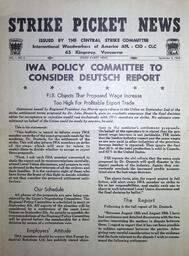 The B.C. Lumber Worker Strike Picket News, Vol. 1, No. 5, September 3, 1959