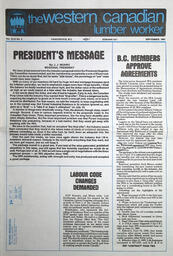 The Western Canadian Lumber Worker, Vol. XLIX, No. 4, September 1981