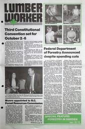 The Lumber Worker, Vol. 54, No. 3, September 1989