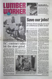 The Lumber Worker, Vol. 56, No. 3, August 1991