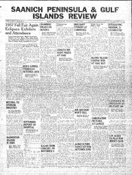 Saanich Peninsula And Gulf Islands Review Wed, October 6, 1937 (Page 1)