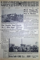   The Western Canadian Lumber Worker, Vol. XXVII, No. 7, 1st Issue Apr. 1960   , page 1