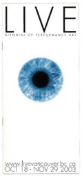 LIVE Biennial of Performance Art Brochure