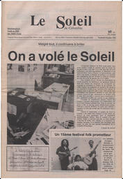 Le Soleil de Colombie, July 10, 1992, page 1