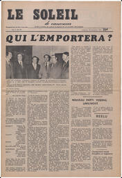 Le Soleil de Vancouver, November 23, 1973, page 1